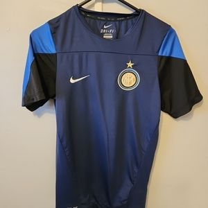 Inter de Milan Nike Fit Pre Match Training Shirt Jersey Mens Small - Old Logo
